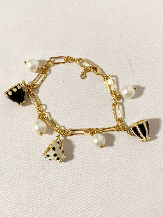 kate spade Jewelry - Kate Spade Alice in Wonderland Teacup Charm Bracelet